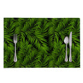 Night Tropical Palm Leaf Pattern Print Placemat