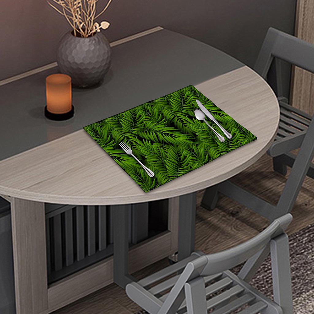 Night Tropical Palm Leaf Pattern Print Placemat