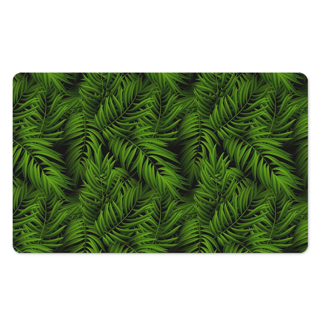 Night Tropical Palm Leaf Pattern Print Polyester Doormat
