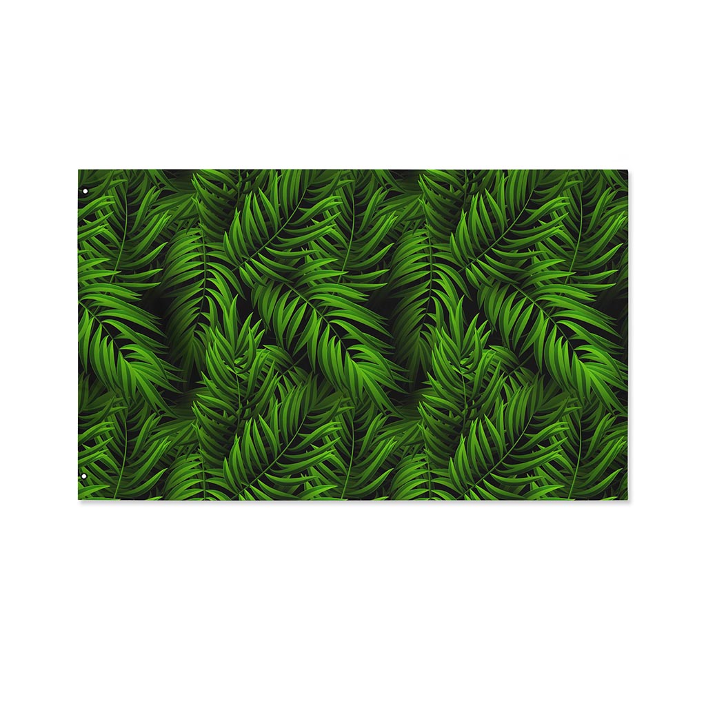 Night Tropical Palm Leaf Pattern Print Polyester Flag