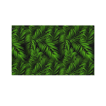 Night Tropical Palm Leaf Pattern Print Polyester Flag