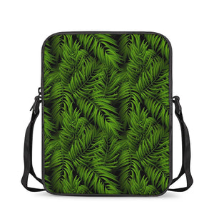 Night Tropical Palm Leaf Pattern Print Rectangular Crossbody Bag