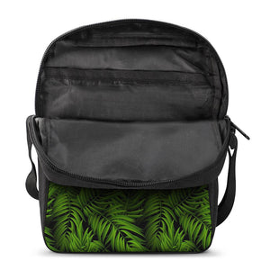 Night Tropical Palm Leaf Pattern Print Rectangular Crossbody Bag