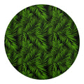 Night Tropical Palm Leaf Pattern Print Round Blanket