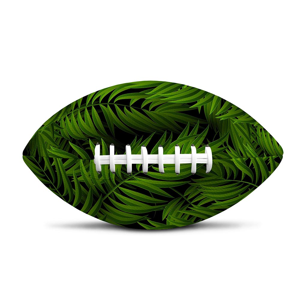 Night Tropical Palm Leaf Pattern Print Rugby Ball