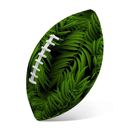 Night Tropical Palm Leaf Pattern Print Rugby Ball