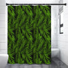 Night Tropical Palm Leaf Pattern Print Shower Curtain