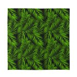 Night Tropical Palm Leaf Pattern Print Silk Bandana