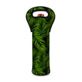 Night Tropical Palm Leaf Pattern Print Single Neoprene Wine Tote