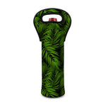 Night Tropical Palm Leaf Pattern Print Single Neoprene Wine Tote