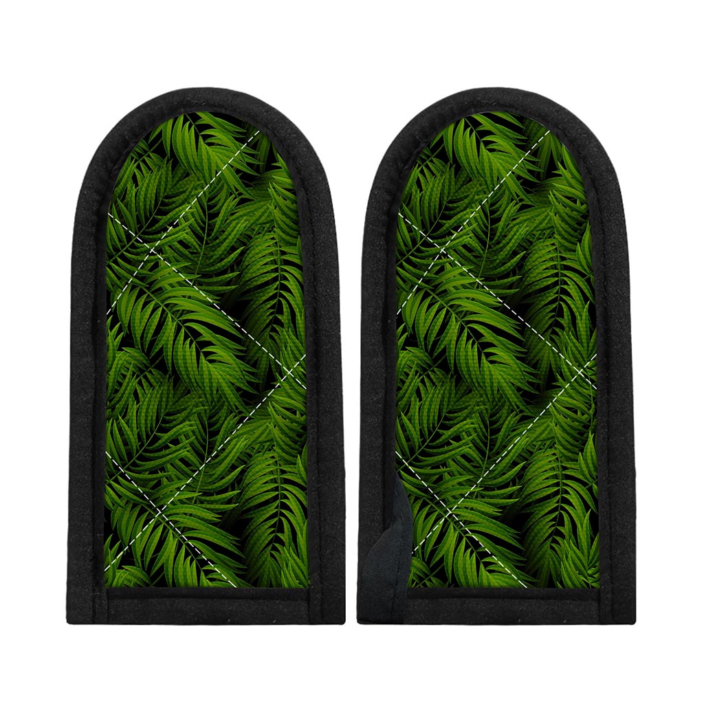 Night Tropical Palm Leaf Pattern Print Skillet Handle Cover