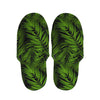 Night Tropical Palm Leaf Pattern Print Slippers
