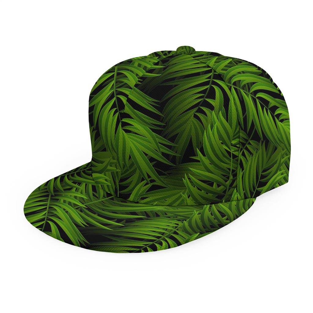 Night Tropical Palm Leaf Pattern Print Snapback Cap