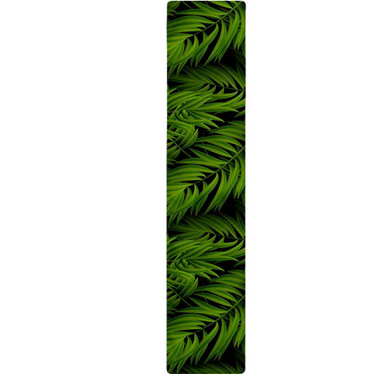 Night Tropical Palm Leaf Pattern Print Table Runner
