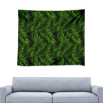 Night Tropical Palm Leaf Pattern Print Tapestry