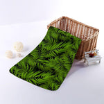 Night Tropical Palm Leaf Pattern Print Towel
