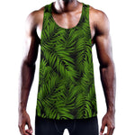 Night Tropical Palm Leaf Pattern Print Training Tank Top