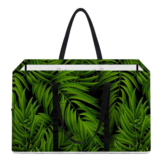 Night Tropical Palm Leaf Pattern Print Utility Tote Bag