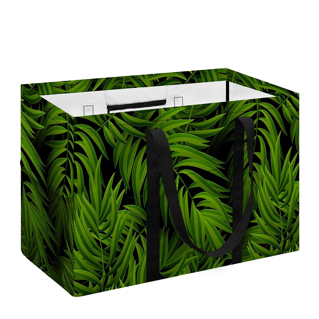 Night Tropical Palm Leaf Pattern Print Utility Tote Bag