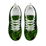 Night Tropical Palm Leaf Pattern Print White Running Shoes