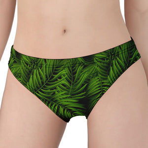 Night Tropical Palm Leaf Pattern Print Women's Panties