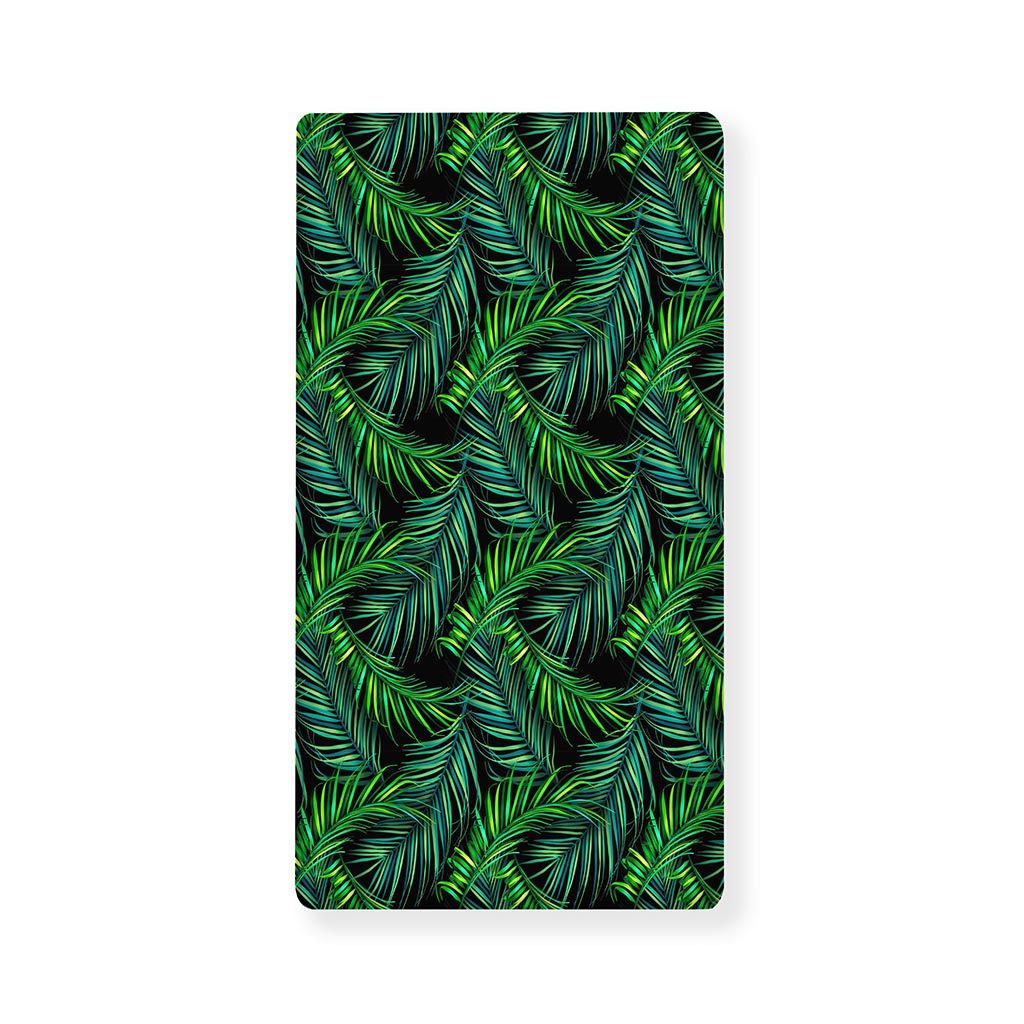 Night Tropical Palm Leaves Pattern Print Baby Crib Sheet