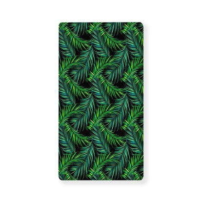 Night Tropical Palm Leaves Pattern Print Baby Crib Sheet