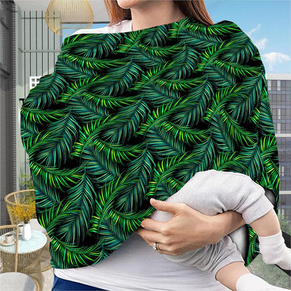 Night Tropical Palm Leaves Pattern Print Baby Seat Cover