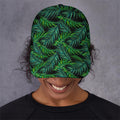 Night Tropical Palm Leaves Pattern Print Baseball Cap