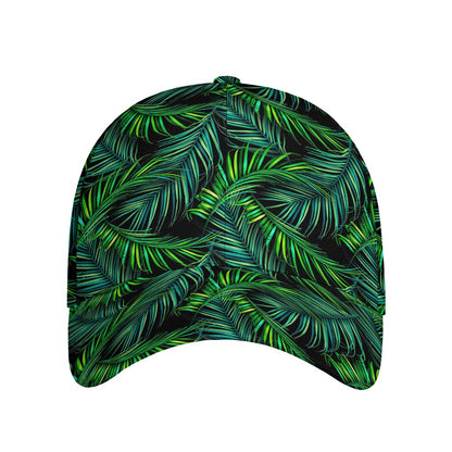 Night Tropical Palm Leaves Pattern Print Baseball Cap