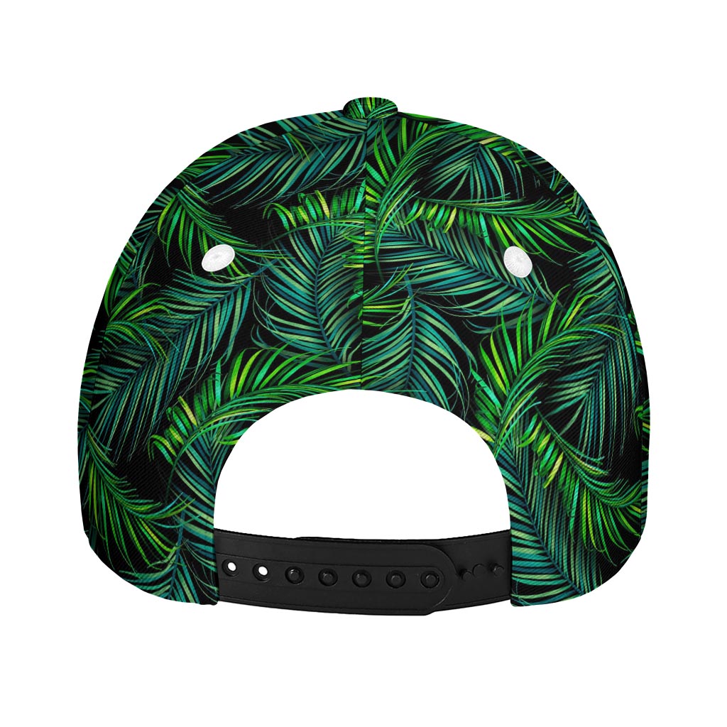 Night Tropical Palm Leaves Pattern Print Baseball Cap