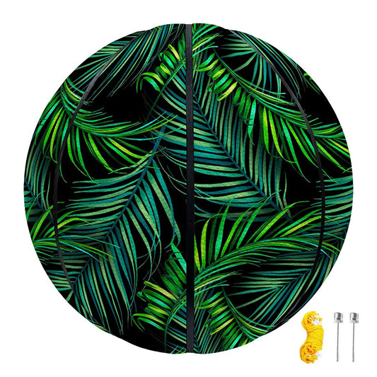 Night Tropical Palm Leaves Pattern Print Basketball