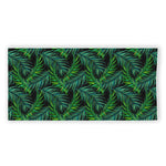 Night Tropical Palm Leaves Pattern Print Beach Towel