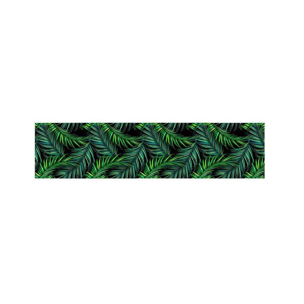Night Tropical Palm Leaves Pattern Print Bed Runner