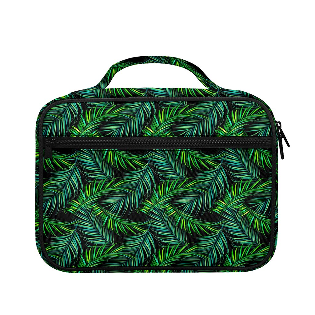 Night Tropical Palm Leaves Pattern Print Briefcase Bible Bag