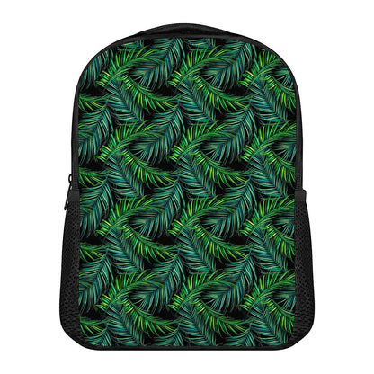 Night Tropical Palm Leaves Pattern Print Casual Backpack