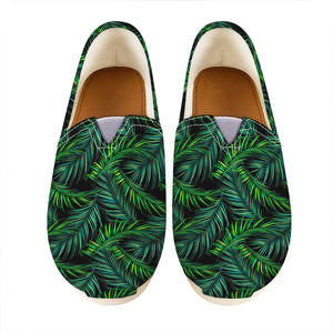 Night Tropical Palm Leaves Pattern Print Casual Shoes