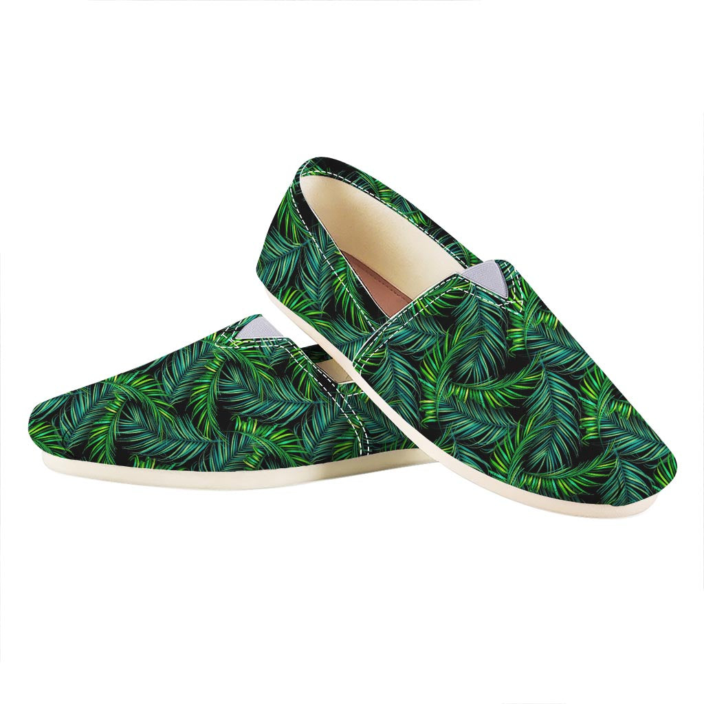 Night Tropical Palm Leaves Pattern Print Casual Shoes