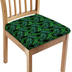 Night Tropical Palm Leaves Pattern Print Chair Cushion Cover