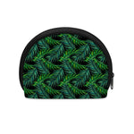 Night Tropical Palm Leaves Pattern Print Coin Purse