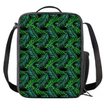 Night Tropical Palm Leaves Pattern Print Crossbody Lunch Bag