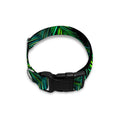 Night Tropical Palm Leaves Pattern Print Dog Collar
