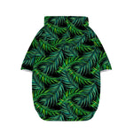 Night Tropical Palm Leaves Pattern Print Dog Zip Up Hoodie