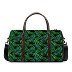 Night Tropical Palm Leaves Pattern Print Duffle Bag