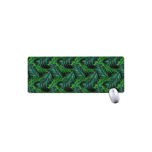 Night Tropical Palm Leaves Pattern Print Extended Mouse Pad