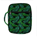 Night Tropical Palm Leaves Pattern Print Front Pocket Bible Bag