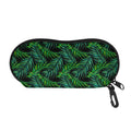 Night Tropical Palm Leaves Pattern Print Glasses Case