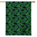 Night Tropical Palm Leaves Pattern Print House Flag