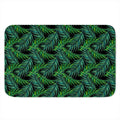 Night Tropical Palm Leaves Pattern Print Indoor Door Mat