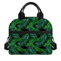Night Tropical Palm Leaves Pattern Print Insulated Lunch Bag